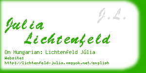 julia lichtenfeld business card